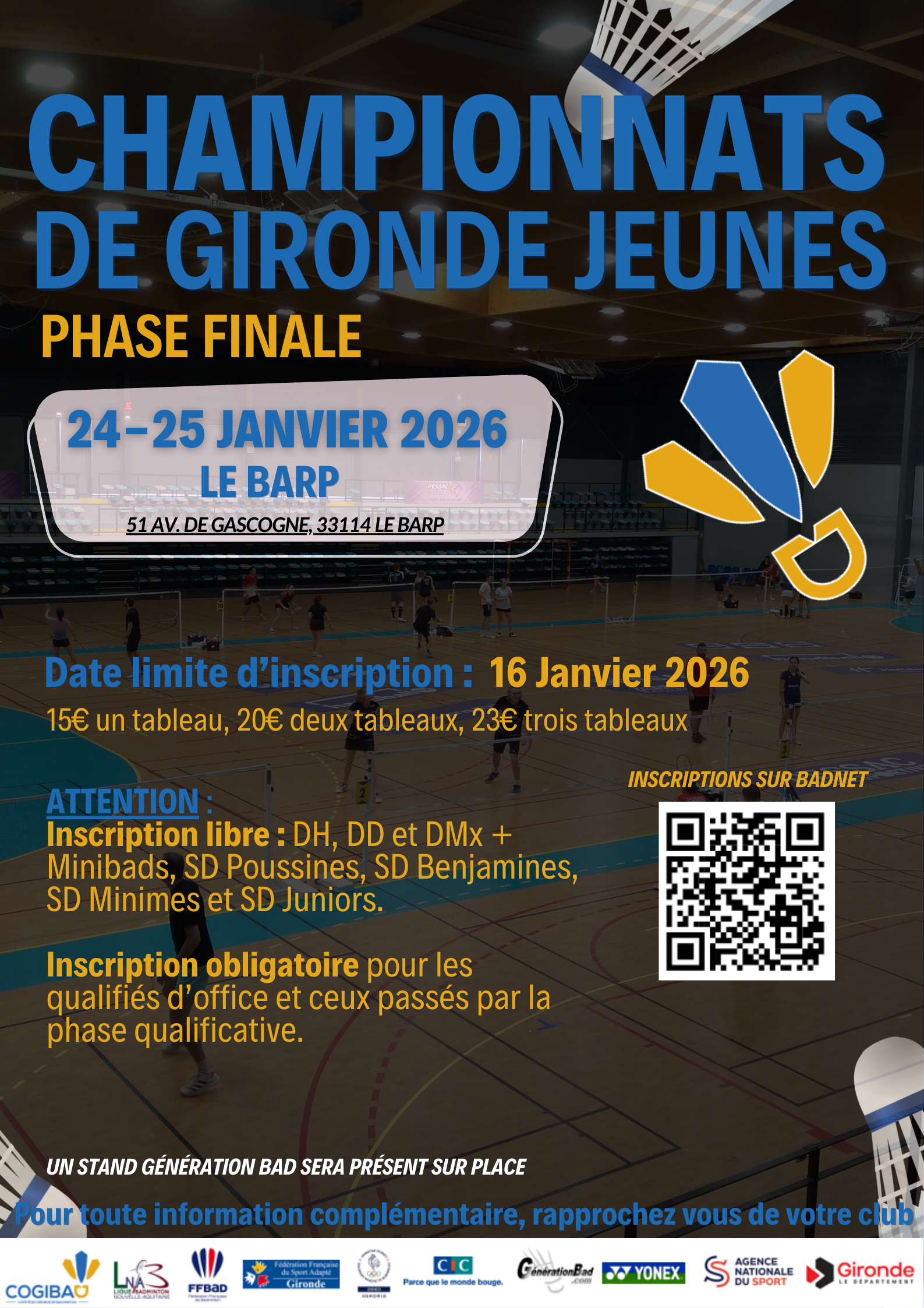 Championnats gironde jeunes phase finale 25 26